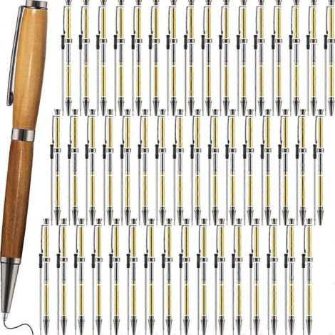 Kit de 48 stylos à spirale en bois, 7 mm de diamètre, style fin. (1/5)