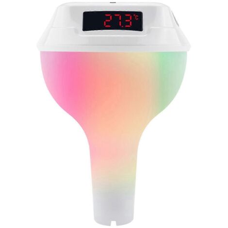 Thermomètre flottant pour piscine, thermomètre solaire pour piscine, LED (1/5)