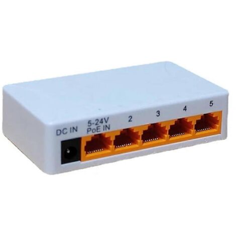 Répéteur/extenseur de réseau PoE 100 Mbps à 5 ports (1/5)