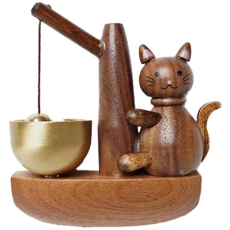 Carillon éolien en bois de noyer noir pour porte et jardin. (1/5)