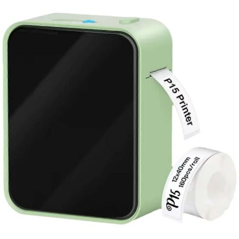 Imprimante d'étiquettes thermiques verte Bluetooth similaire aux modèles D11, D110, D101 et P15 (1/5)