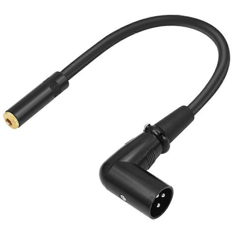 Câble XLR coudé 3,5 mm vers jack 3,5 mm, stéréo femelle symétrique A (1/5)