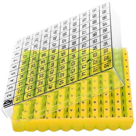 Boîte tubulaire de conservation pour congélateur, boîte tubulaire d'échantillon congelée, 1 pièce, jaune (1/5)