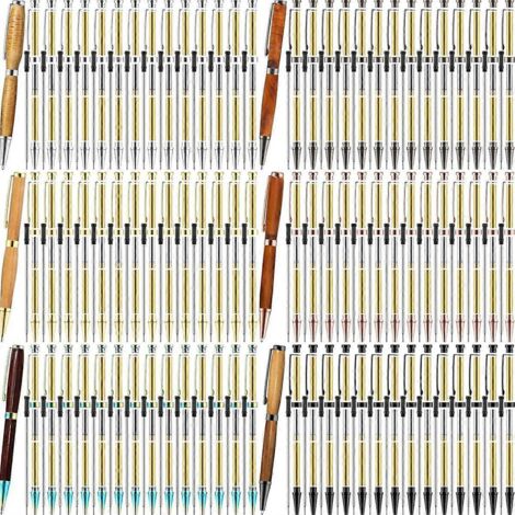 Kit de fabrication de stylos de 84 pièces (7 mm) pour tournage sur bois, stylo fin en vrac, kit rotatif (1/5)