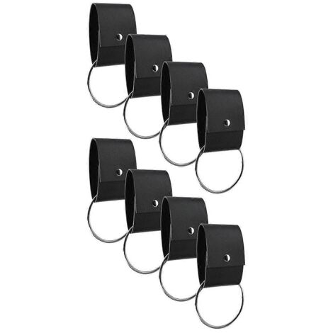 Porte-serviettes en cuir et métal (lot de 8) (1/5)