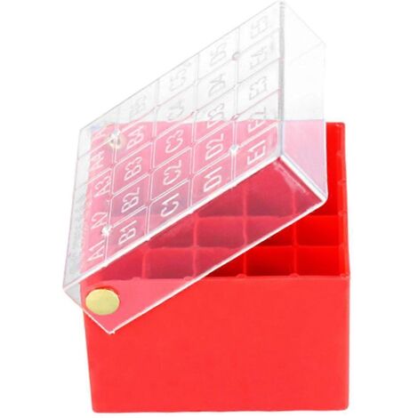 Boîte tubulaire de congélation, boîte tubulaire d'échantillon congelée, rouge (1/5)