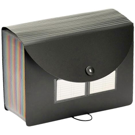 Classeur extensible à 24 pochettes avec étiquettes vierges, organiseur de fichiers (1/5)