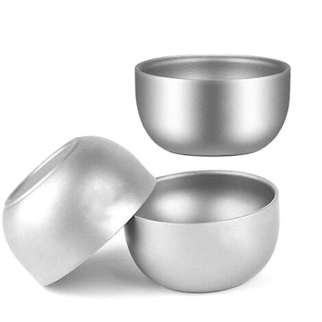 Tasse en titane pur, tasse à thé en titane de 45 ml, double paroi, lot de 3 (1/5)