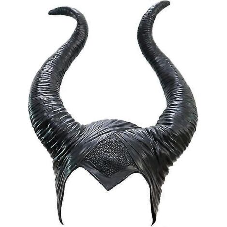 Serre-tête cornes Maléfique pour Halloween, noir, accessoire de tête Maléfique, pour femme/homme (1/5)