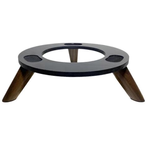 Socle en bois massif, support audio de bureau en bois massif avec système d'absorption des chocs (1/5)