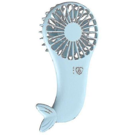 Ventilateur portable USB sirène pour dortoir étudiant, petit ventilateur électrique (bleu) (1/3)