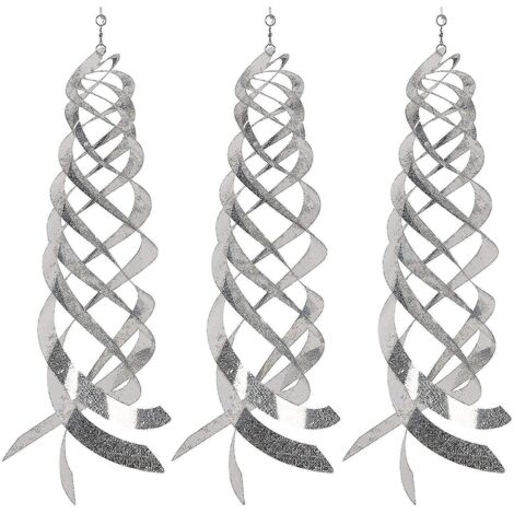 Lot de 3 répulsifs à oiseaux en perles rares, révélateur de spirales pour oiseaux, tiges réfléchissantes pour effrayer les oiseaux, ornemental (1/5)