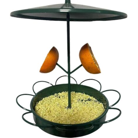 Mangeoire à oiseaux résistante à la pluie en forme de tournesol, cage à oiseaux amovible en métal (1/5)
