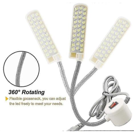 Éclairage industriel pour machine à coudre, lampe de travail LED multifonctionnelle et flexible, lampe magnétique pour la couture. (1/3)