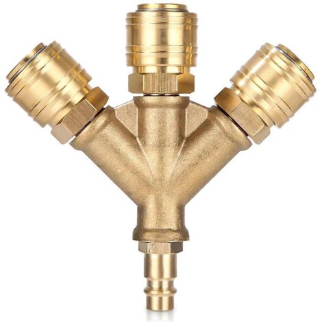 Distributeur d'air comprimé triple avec raccords, NW 7,2 1/4AG (1/5)
