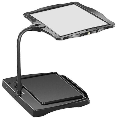 Lampe loupe mains libres avec col de cygne, noire (1/5)