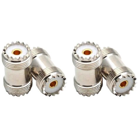Lot de 4 connecteurs droits UHF SO239 femelle vers UHF femelle pour UHF PL259 (1/5)