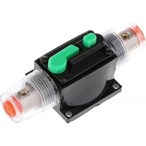 Disjoncteur automatique, porte-fusible en ligne 12-24 V CC, interrupteur de réarmement manuel pour fusible audio de voiture, bloc de fusibles en ligne pour la protection du système audio 20 A (1/5)