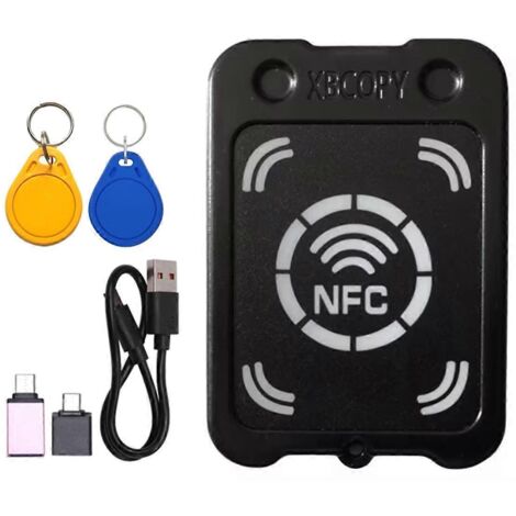 Lecteur/copieur de cartes à puce RFID + porte-clés CI CUID/UID 13,56 MHz (1/5)