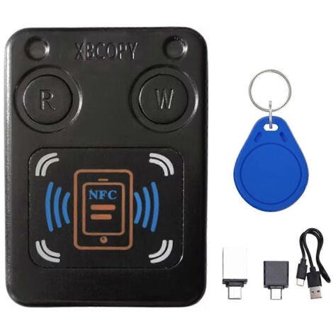 Lecteur/copieur de cartes à puce NFC RFID + porte-clés UID IC 13,56 MHz (1/5)