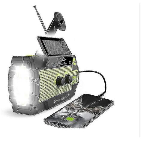 Radio d'urgence Sofirn, radio météo 2000 mAh avec chargement solaire, lampe torche LED à 3 modes d'éclairage, alarme SOS (1/5)
