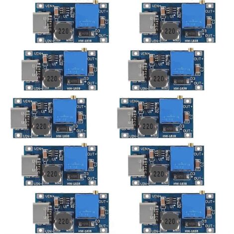 10 modules élévateurs de tension réglables de type C (1/5)