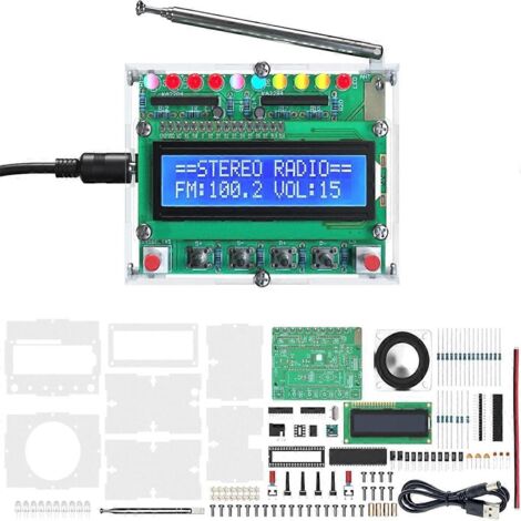 Kit radio FM, radio à souder soi-même pour l'apprentissage et l'enseignement des sciences, technologies, ingénierie et mathématiques (STEM). (1/5)