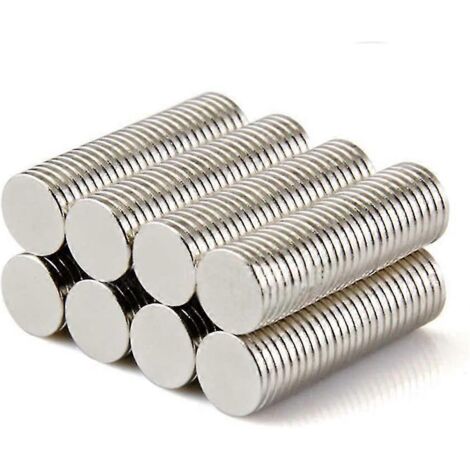 Lot de 100 aimants ultra-puissants de 8 x 1 mm pour tableaux magnétiques, tableaux blancs, tableaux noirs, panneaux d'affichage et réfrigérateurs. (1/3)