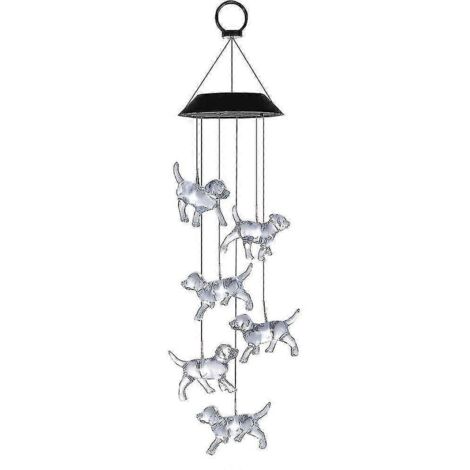 Carillon éolien solaire à lumière chaude, étanche, pour la maison, les fêtes nocturnes, le jardin et la terrasse. (1/5)