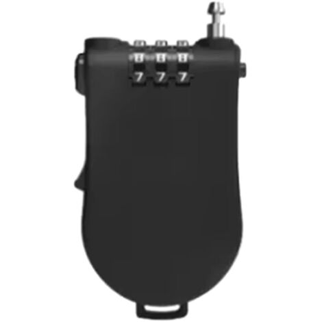 Antivol universel télescopique noir pour casque de moto à code (1/5)