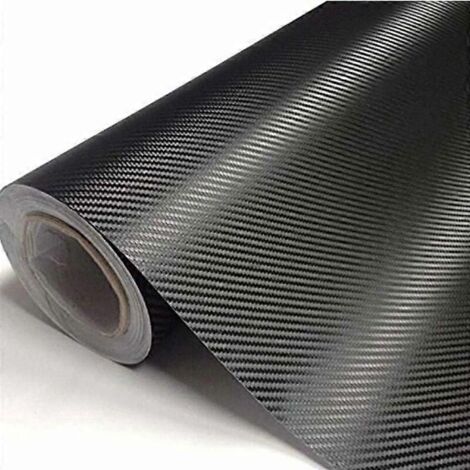 Film adhésif en fibre de carbone 3D pour la protection des seuils de portières de voiture, 30 cm x 152 cm. (1/4)