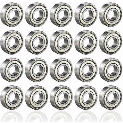 Roulements à billes 608ZZ, ABEC 7, lot de 20. Roulements de haute qualité pour roller, skateboard, longboard, waveboard, 8 x 22 x 7 mm, GU.B/bon état. (1/4)
