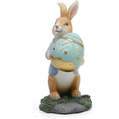 Décorations de Pâques printanières en résine avec lapin et carotte - Figurines et accessoires de table (1/4)