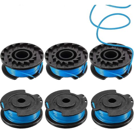 Lot de 6 bobines de fil de rechange Grass Eater de 19,7 pi (0,065 po) de diamètre, compatibles avec le modèle Greenworks 29252 (1/5)