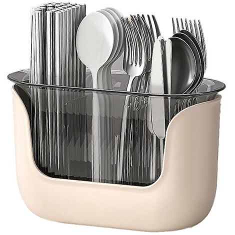 Porte-couverts de cuisine multifonctionnel avec rangement et égouttoir B (1/5)