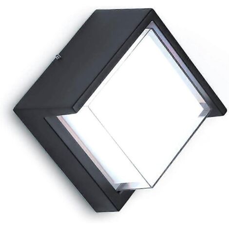 Applique murale extérieure LED 12 W, forme carrée, boîtier en aluminium, IP65 (1/5)