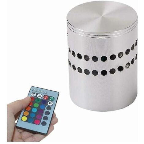 Applique murale LED intérieure à effet moderne 3W en aluminium, décorative, pour chambre d'enfant, couloir, hôtel, restaurant, cuisine, salle à manger (RGB) (1/5)