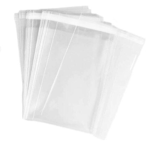 Lot de 200 sachets à bonbons transparents refermables en cellophane, 12,7 x 17,8 cm (1/5)