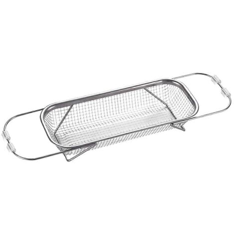 Panier égouttoir extensible en acier inoxydable pour évier, petit modèle (1/5)