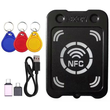 Lecteur de cartes à puce RFID + porte-clés NFC 3xCUID (1/5)