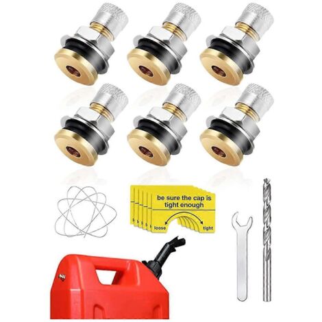 Lot de 6 bouchons d'aération pour réservoir d'essence, améliorant le débit (1/5)