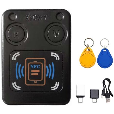 Lecteur de cartes à puce NFC RFID + porte-clés d'identification CUID/UID IC 13,56 MHz (1/5)