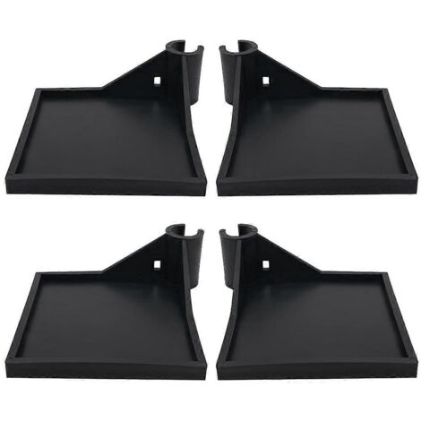 Étagère d'angle pour tente de culture (lot de 4), 16 mm, accessoires pour tente de culture, noir (1/5)