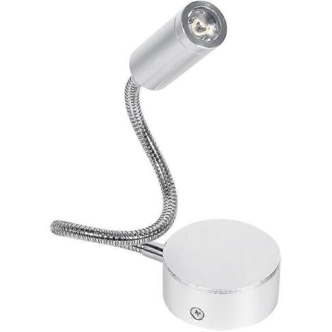 Lampe de chevet murale minimaliste à LED avec col de cygne flexible, idéale pour lire au lit. (1/5)