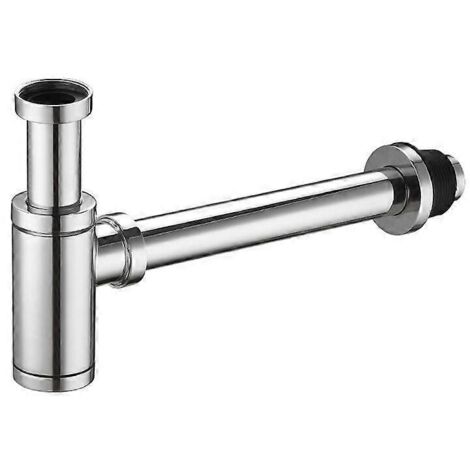 Siphon d'évier en laiton chromé de haute qualité, anti-odeurs, pour lavabo. (1/5)