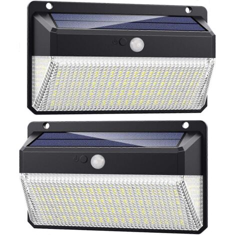 Projecteur solaire extérieur 158 LED, détecteur de mouvement, puissant, étanche, sans fil, pour la sécurité de votre jardin ou cour. (1/5)