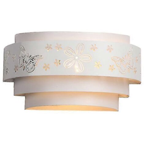 Applique murale pour enfants avec de jolies fleurs et papillons, puissance maximale 40 W, douille E27