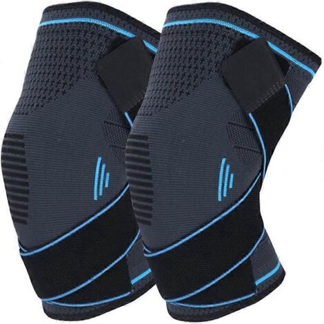 1 paire d'orthèses de genou, manchon de compression avec sangle ajustable pour soulager la douleur, déchirure du ménisque, A (1/4)