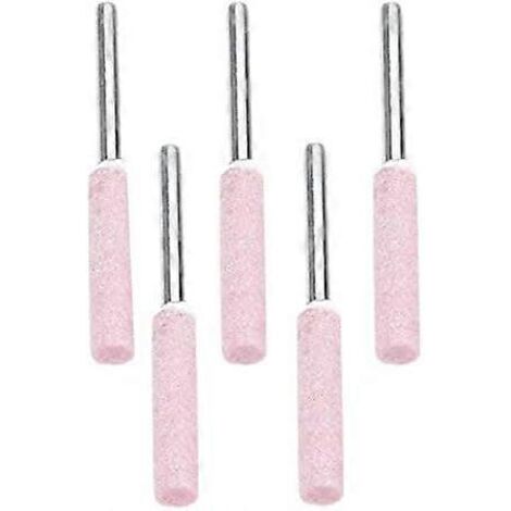 Ensemble de 5 limes d'affûtage pour le polissage de tronçonneuses, tête de polissage diamantée de 4,8 mm (1/5)