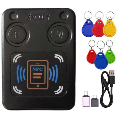 Lecteur/copieur de cartes à puce NFC/RFID + porte-clés 3XUID/CUID (1/5)